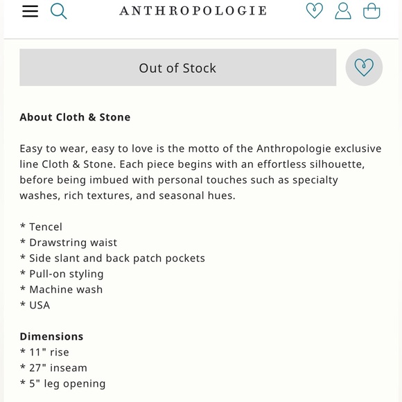 Anthropologie | Cloth & Stone Pants NWOT - Picture 11 of 11